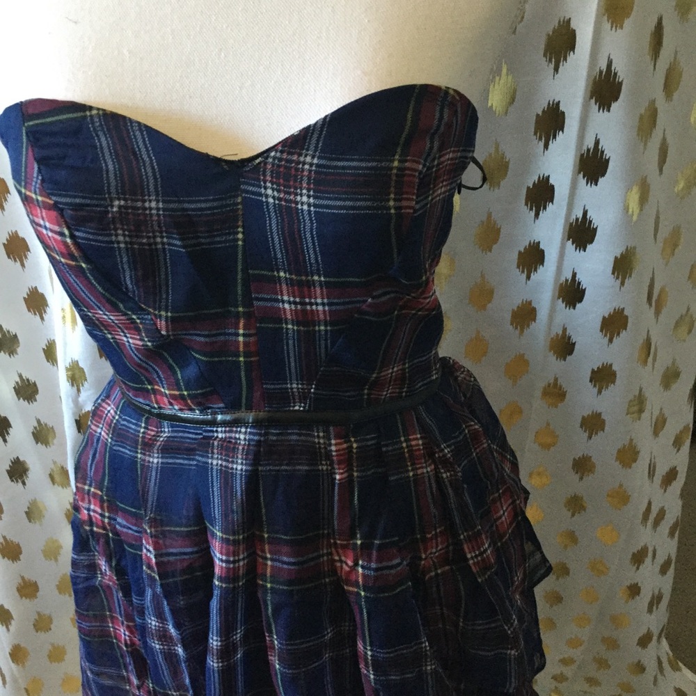 TOV PLAID HI LOW DRESS - Picture 4 of 7